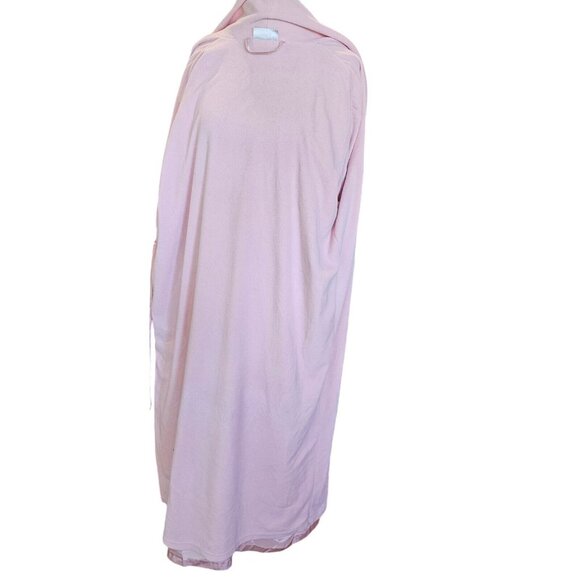 Vintage‎ 90s Light Pink Satin Long Robe Fleece Lined Womens M/L Ankle Length - Picture 6 of 12